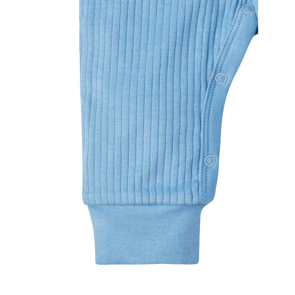 Baby Boys Blue Coverall, close-up detail 1