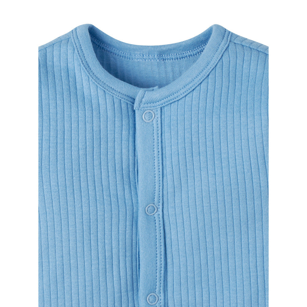 Baby Boys Blue Coverall, close-up detail 2
