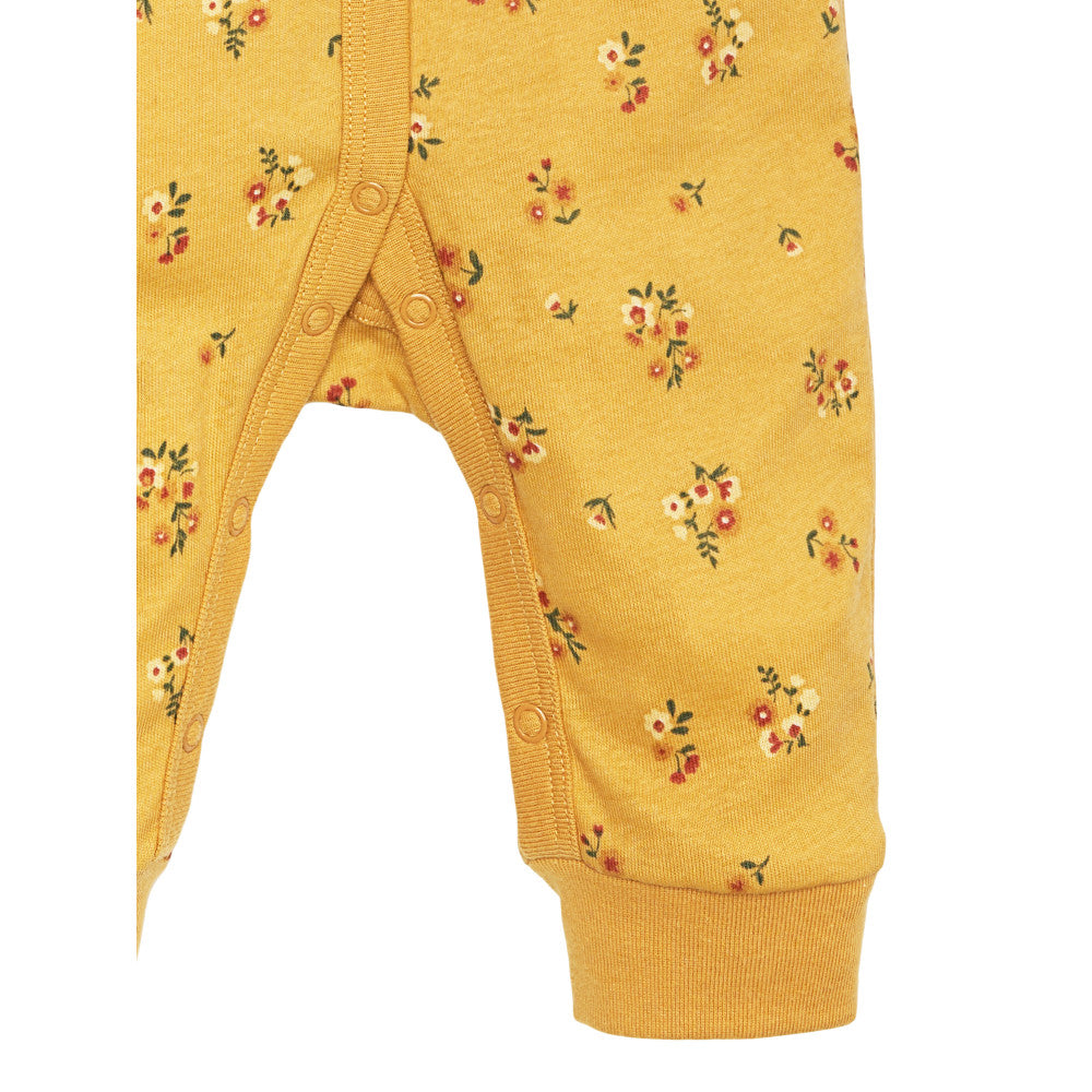Modern Moments by Gerber Baby Girls Yellow Coverall, close-up detail 2