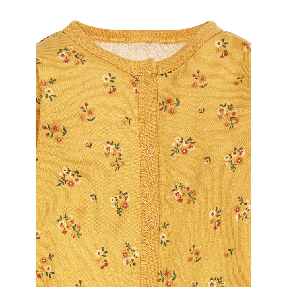 Modern Moments by Gerber Baby Girls Yellow Coverall, close-up detail 4
