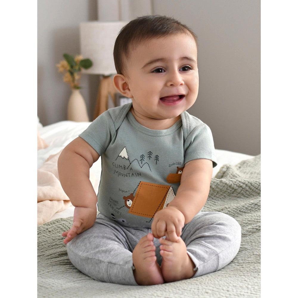 2-Pack Baby Boys Grey Pants, lifestyle photo 2