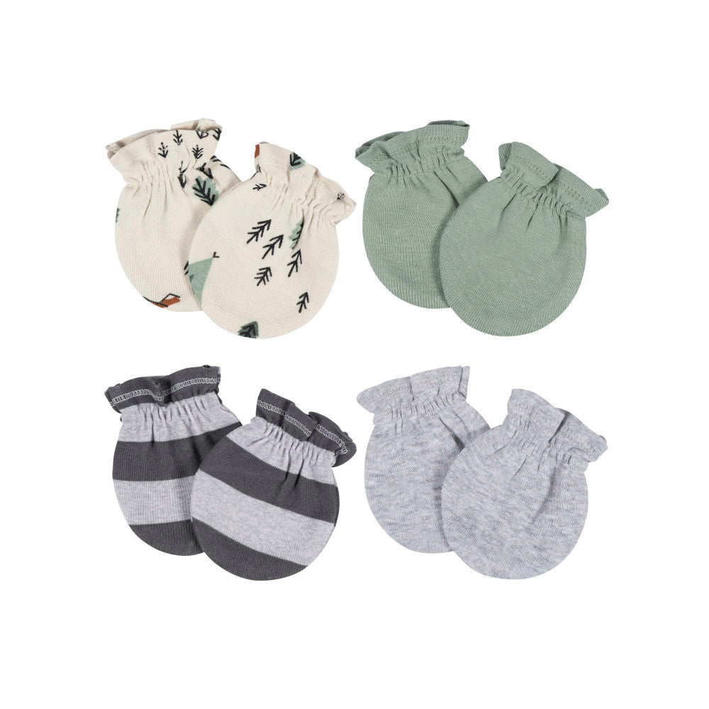 4-Pack Baby Boys Camping No Scratch Mittens