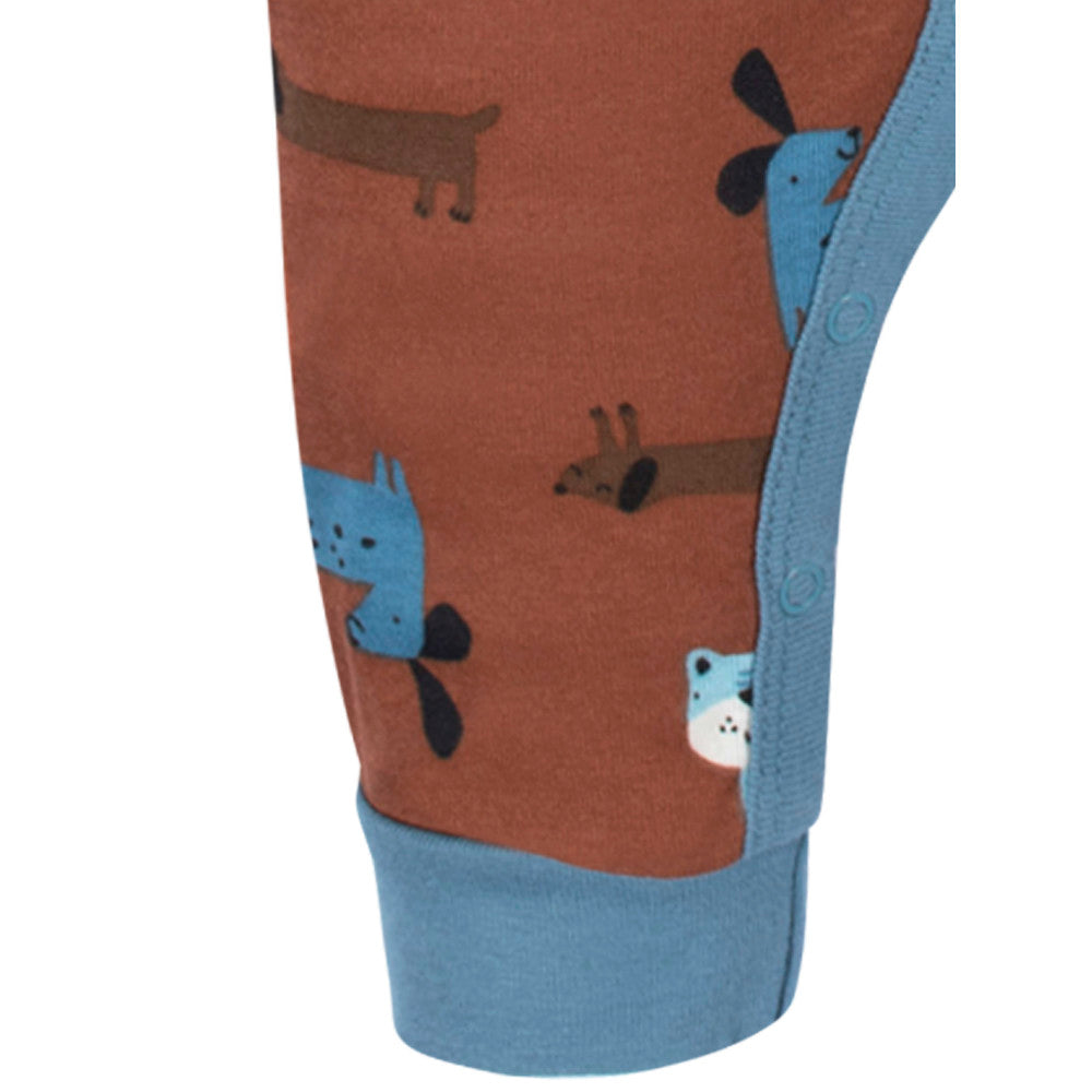 Baby Boys Rust Coverall, close-up detail 3