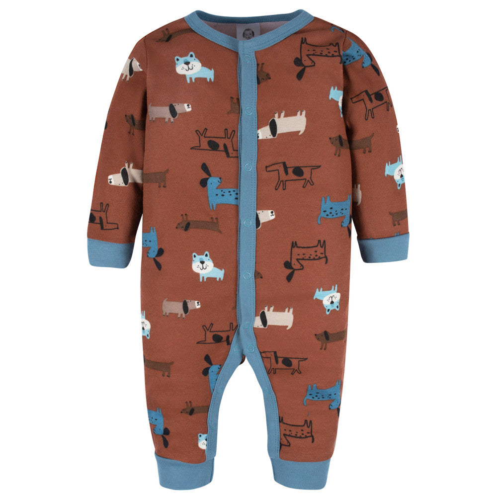 Baby Boys Rust Coverall