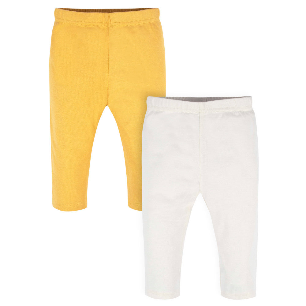 2-Pack Baby Girls Yellow Pants
