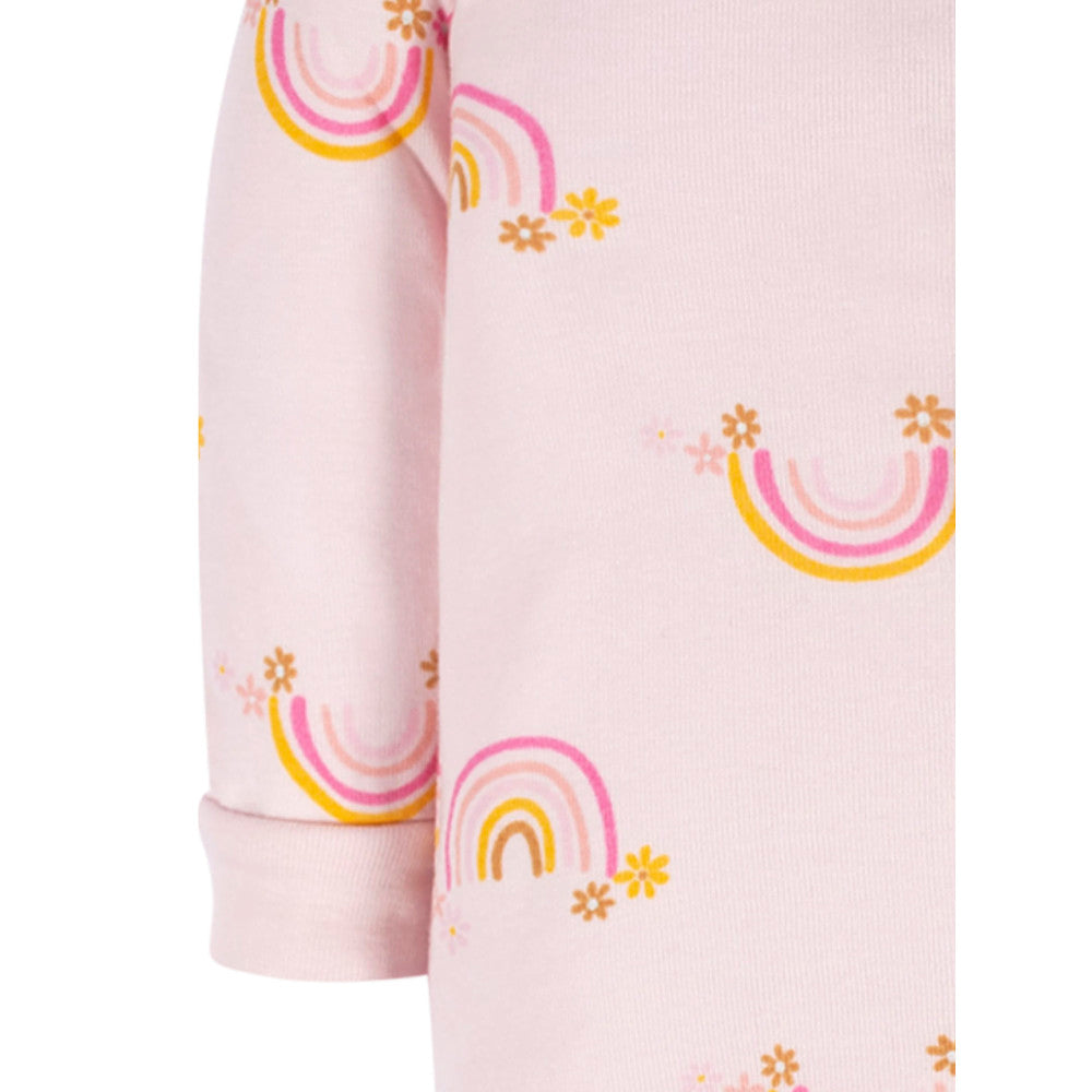 Baby Girls Pink Coverall, close-up detail 1