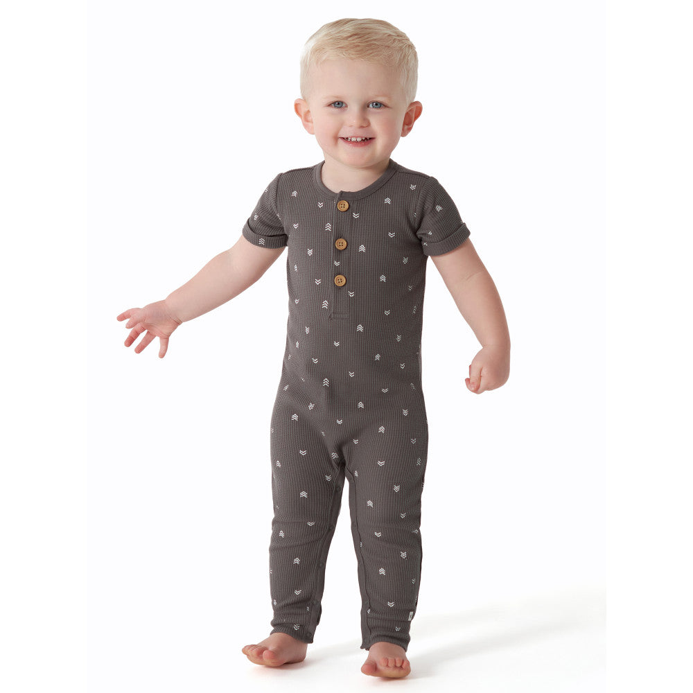 Modern Moments by Gerber Baby Boys Charcoal Romper