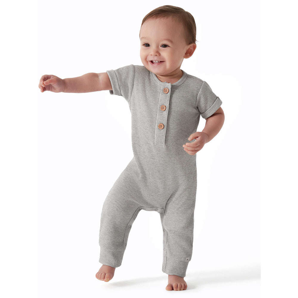 Modern Moments by Gerber 1-Piece Baby Neutral Grey Romper