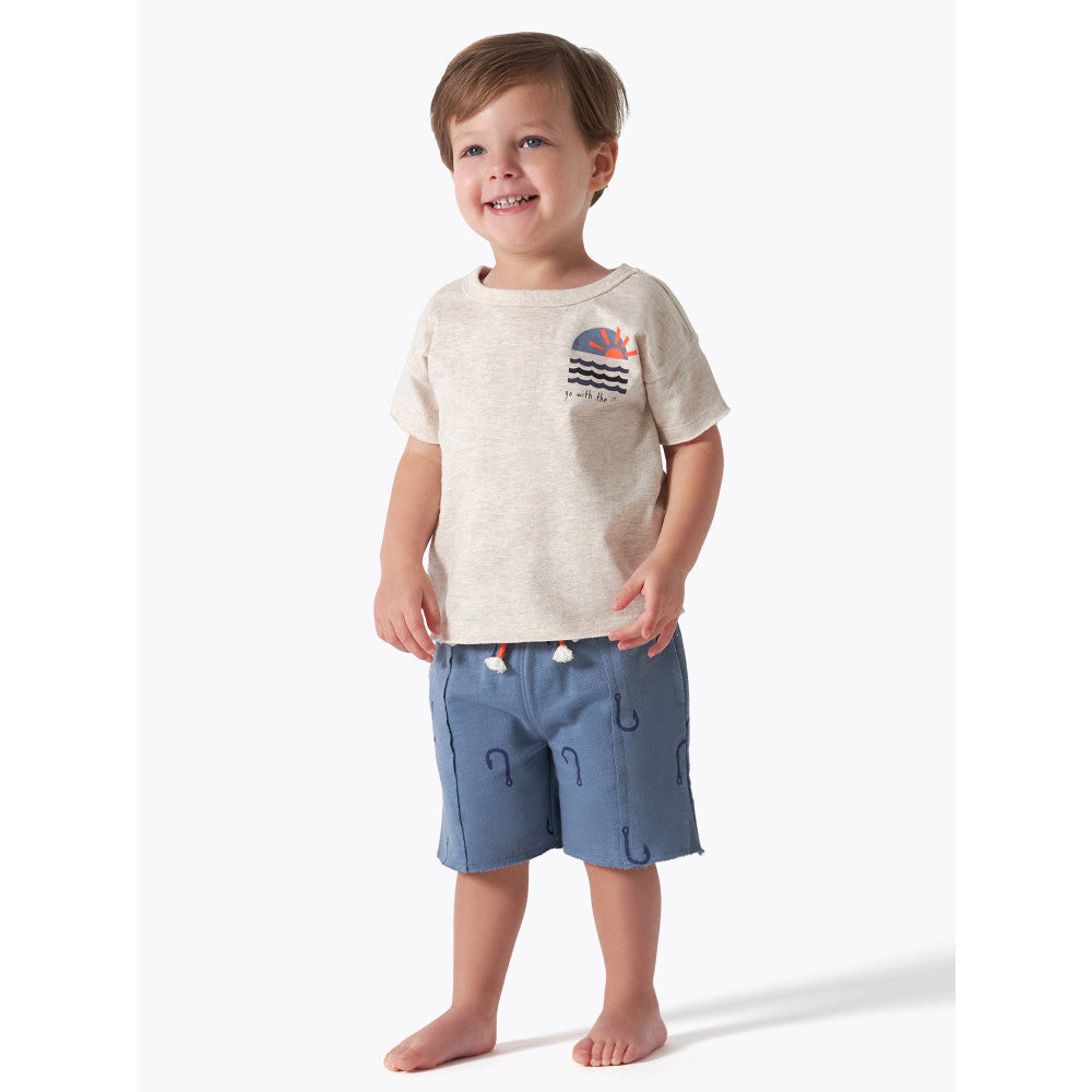 Modern Moments by Gerber 3-Pack Infant & Toddler Boys Blue Short Sleeve Top, lifestyle photo 2