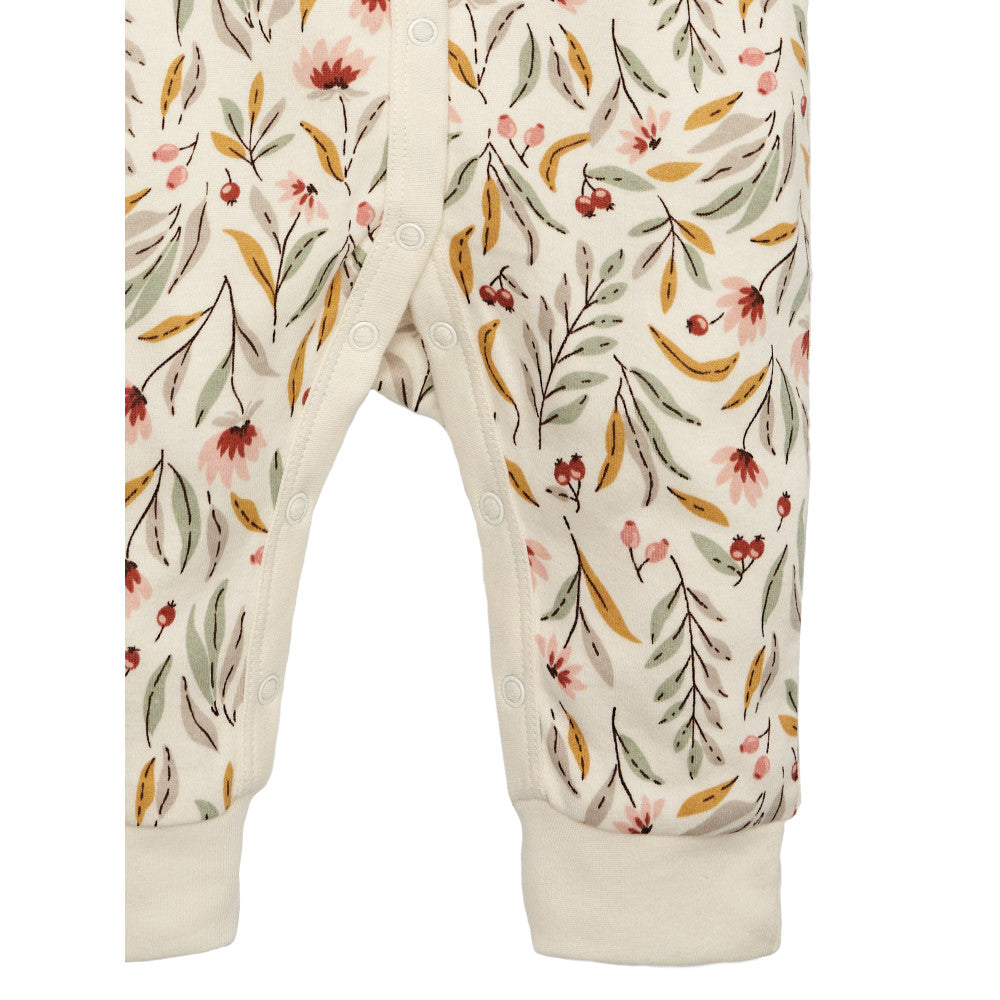 Modern Moments by Gerber Baby Girls Green/Ivory Coverall, close-up detail 3