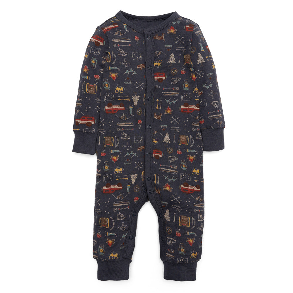 Modern Moments by Gerber Baby Boys Navy Coverall, additional view 1