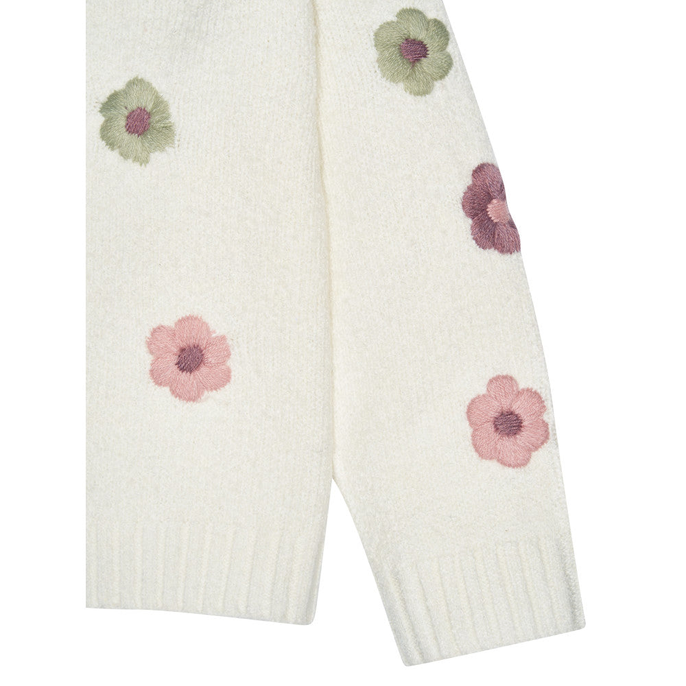 Modern Moments by Gerber Toddler Girls Ivory Sweater Knit, close-up detail 1