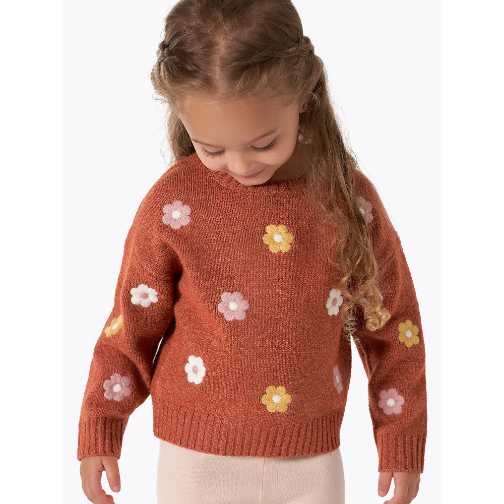 Modern Moments by Gerber Toddler Girls Red Knit Sweater, lifestyle photo 1