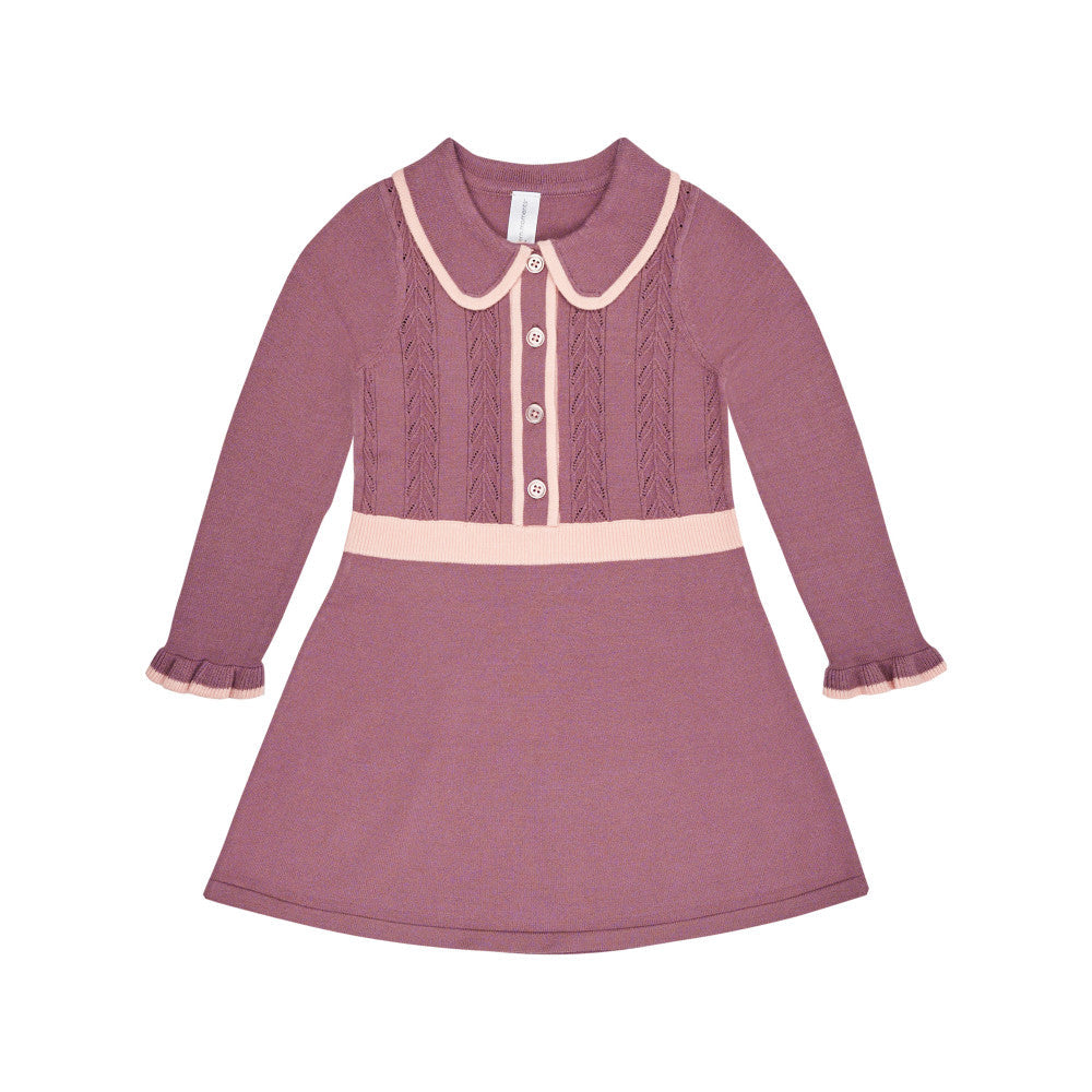 Modern Moments by Gerber Toddler Girls Grape Collar Sweater Dress, additional view 1