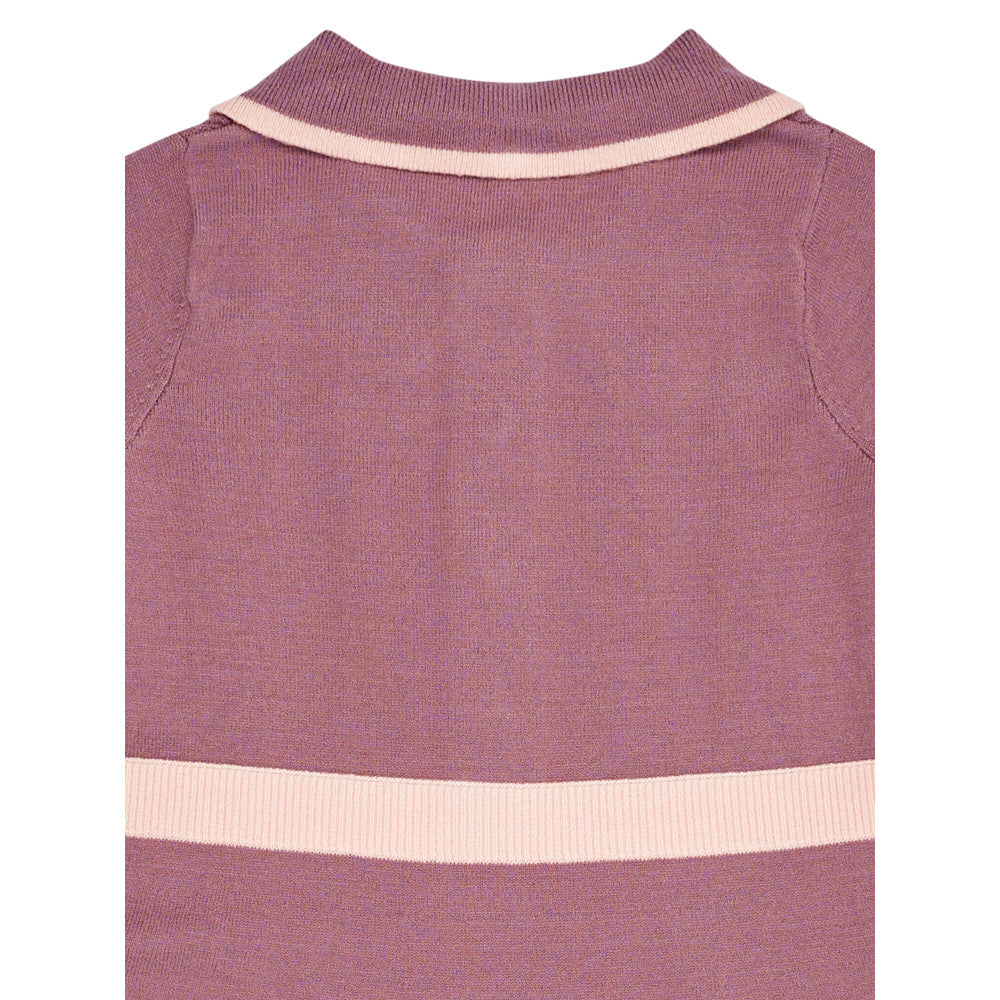 Modern Moments by Gerber Toddler Girls Grape Collar Sweater Dress, close-up detail 1