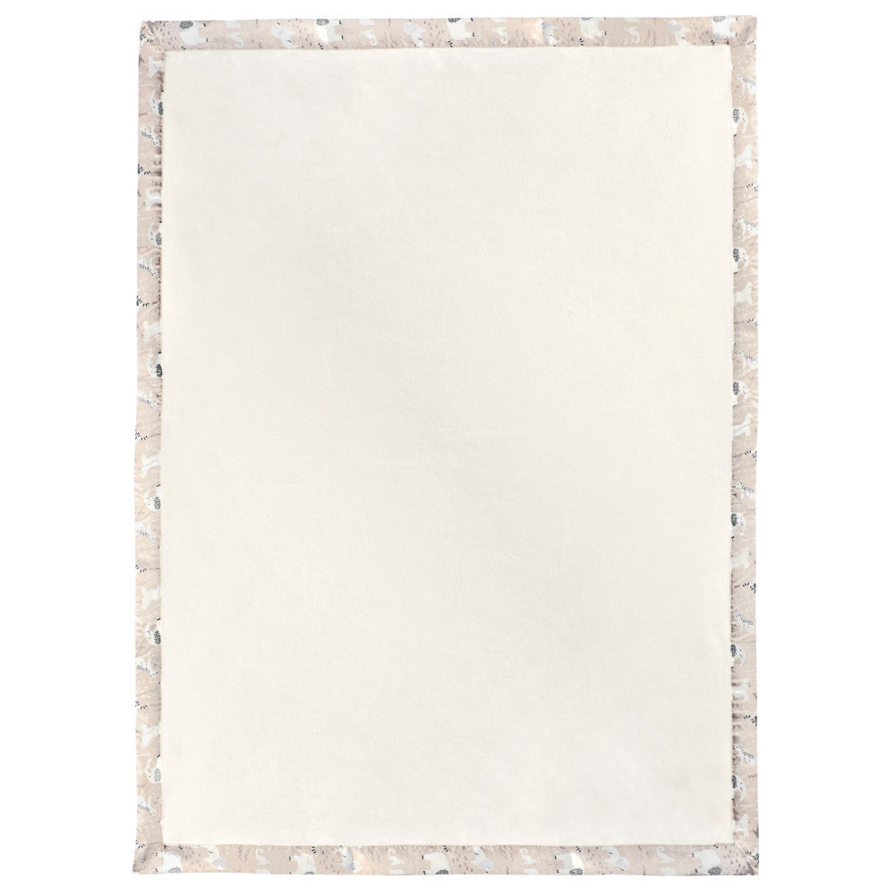 Modern Moments by Gerber Baby Neutral Safari Satin Trim Blanket