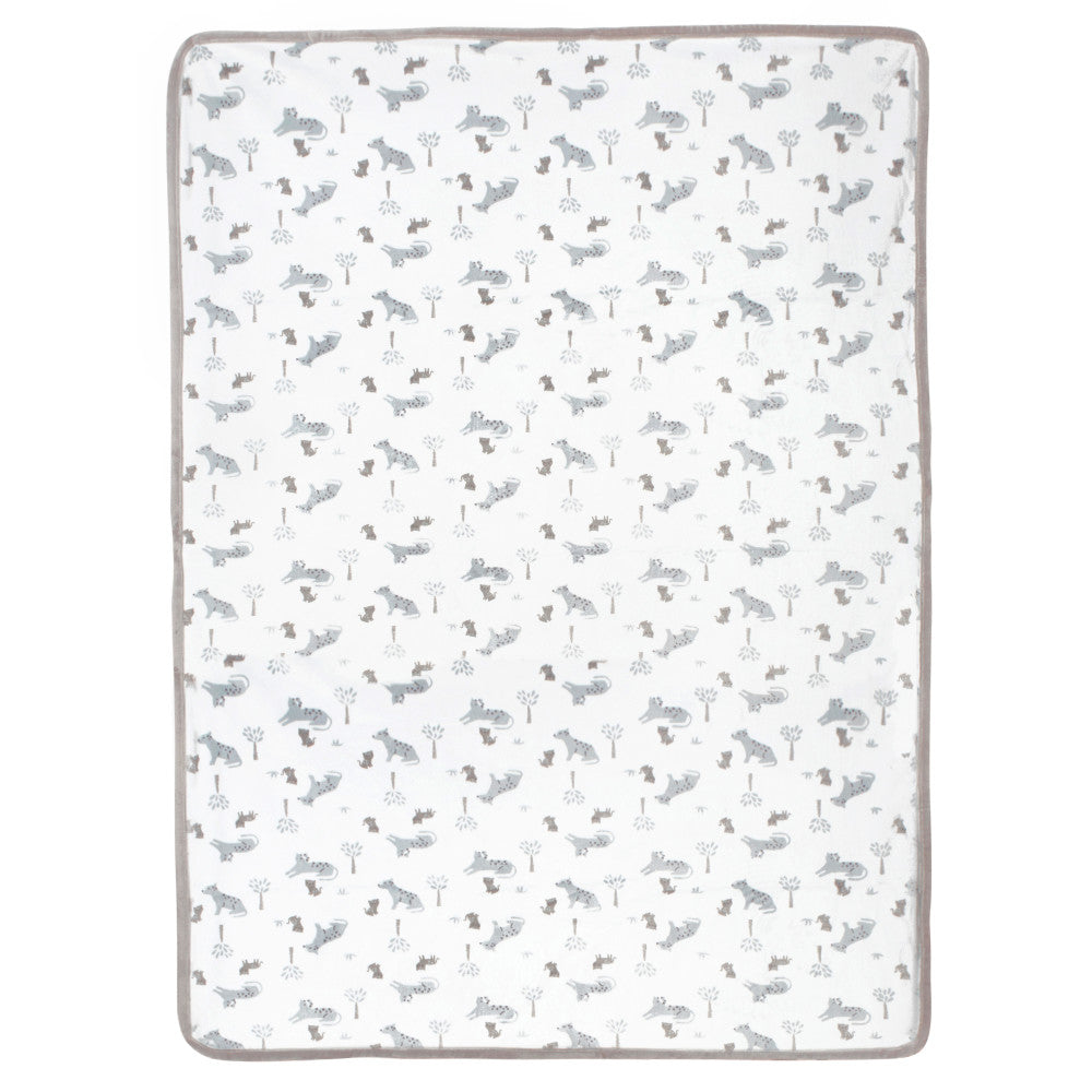 Modern Moments by Gerber Baby Neutral Safari 2 Ply Printed Blanket, additional view 2