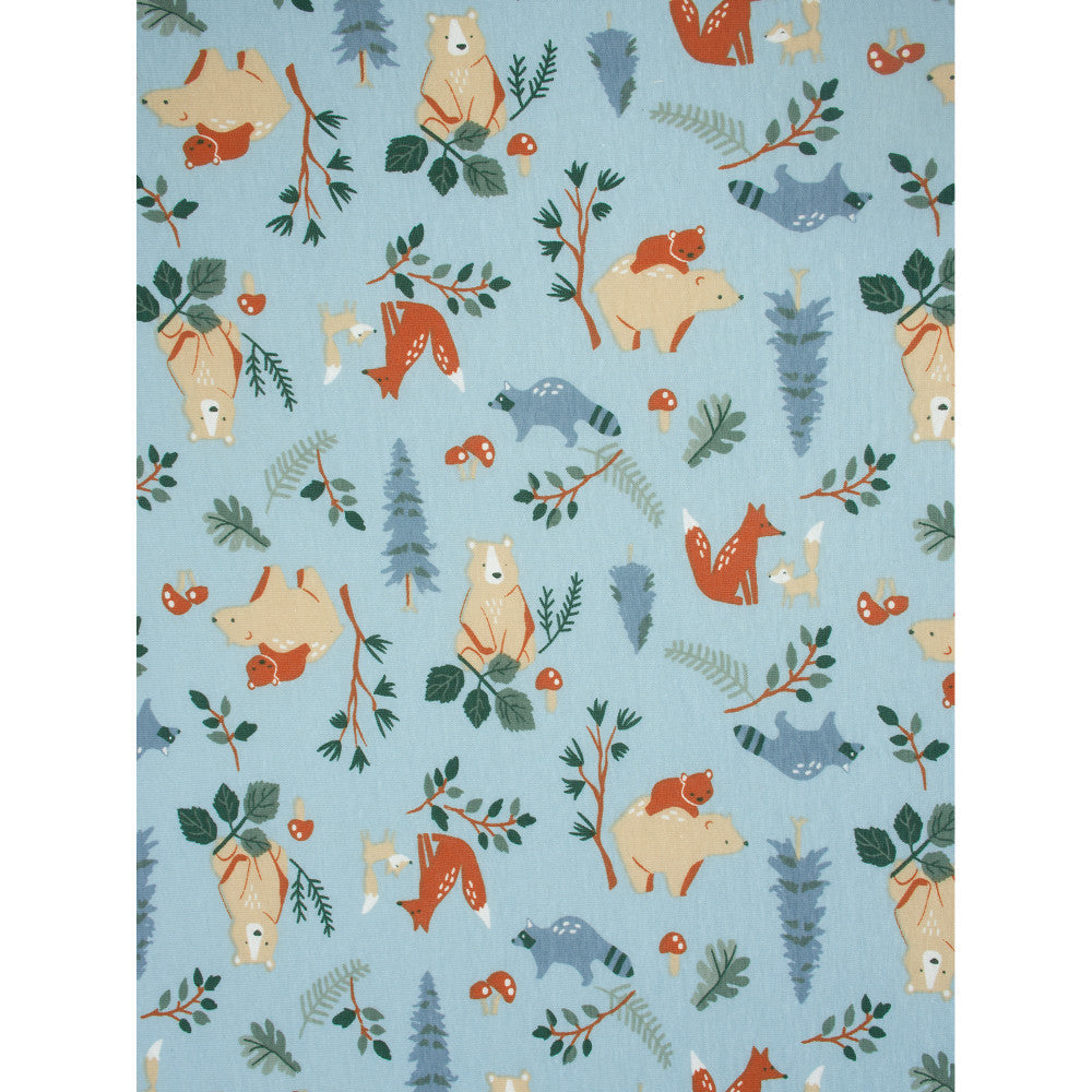 Modern Moments by Gerber Baby Boys Woodland Fitted Crib Sheet, close-up detail 1
