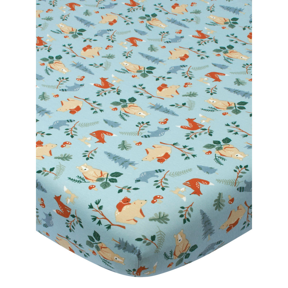 Modern Moments by Gerber Baby Boys Woodland Fitted Crib Sheet