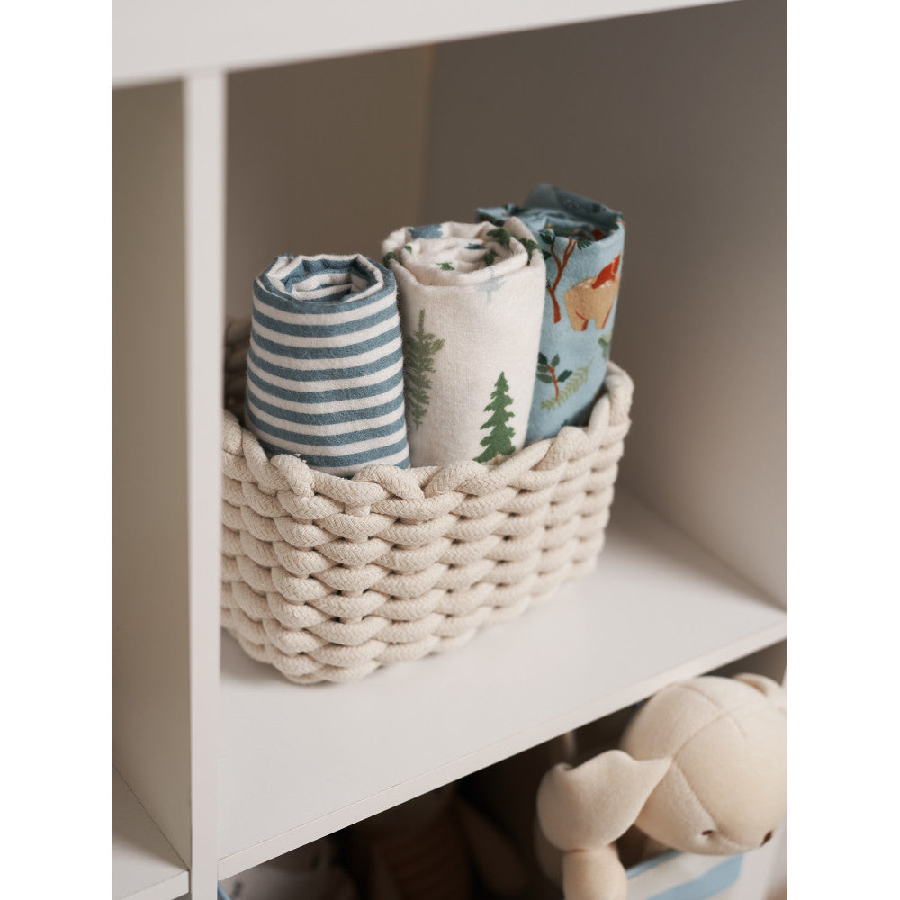 Modern Moments by Gerber 5-Pack Baby Boys Blue Flannel Blankets, lifestyle photo 3