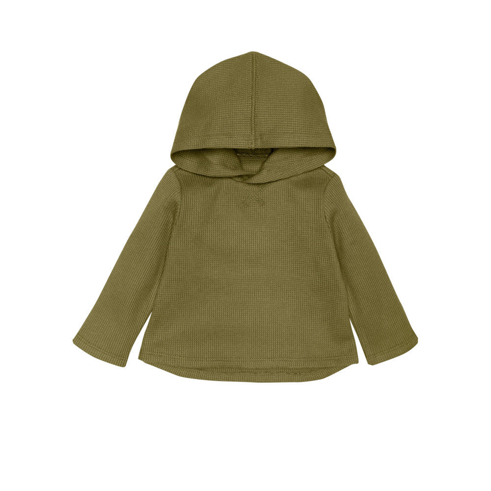 Modern Moments by Gerber 2-Pack Baby Boys Dark Green Waffle Knit Hoodie & Pants Set, additional view 2
