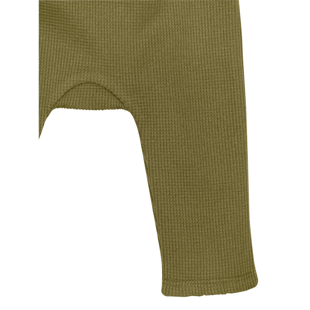 Modern Moments by Gerber 2-Pack Baby Boys Dark Green Waffle Knit Hoodie & Pants Set, close-up detail 1