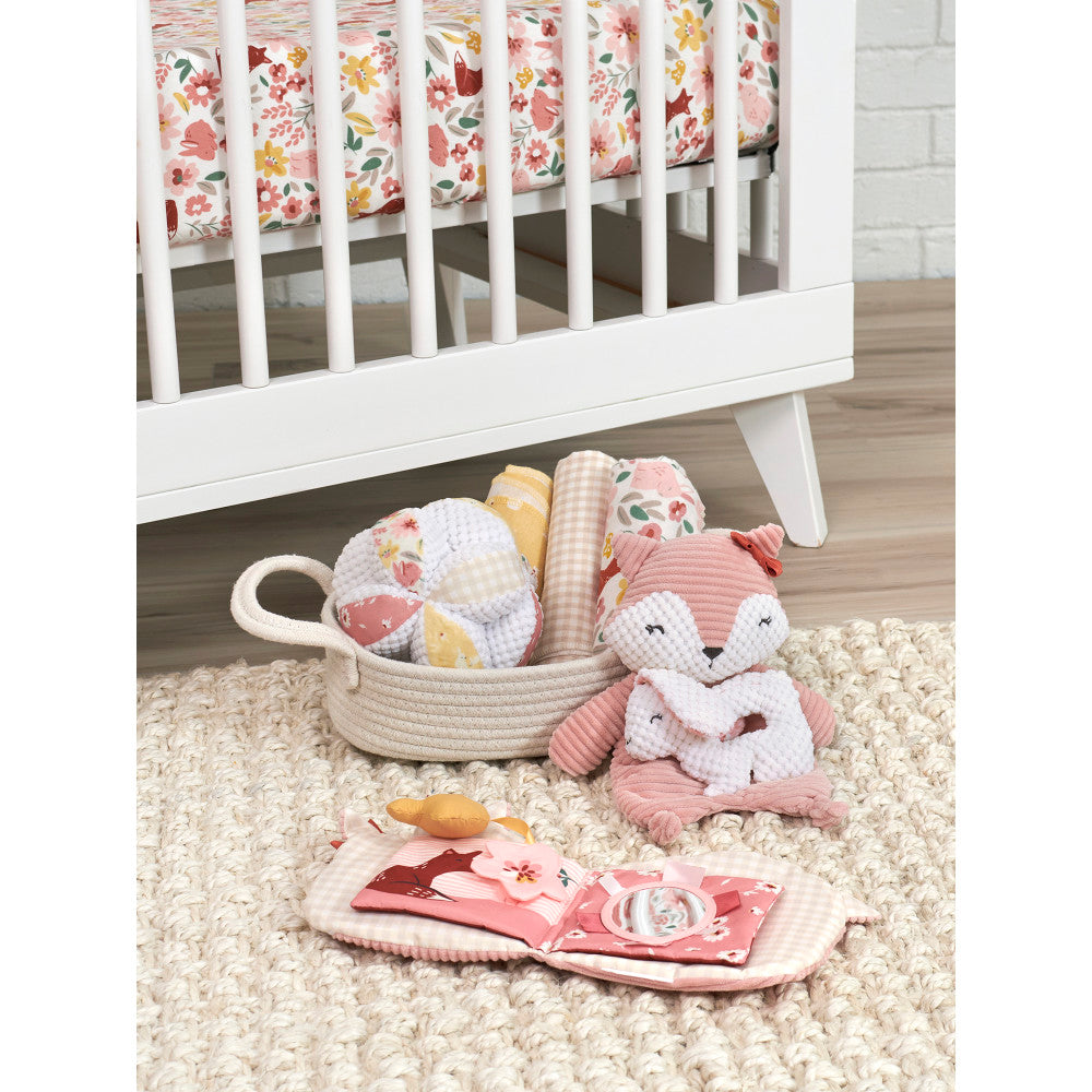 Modern Moments by Gerber Baby Girls Floral Foxes & Bunnies Fitted Crib Sheet, additional view 1