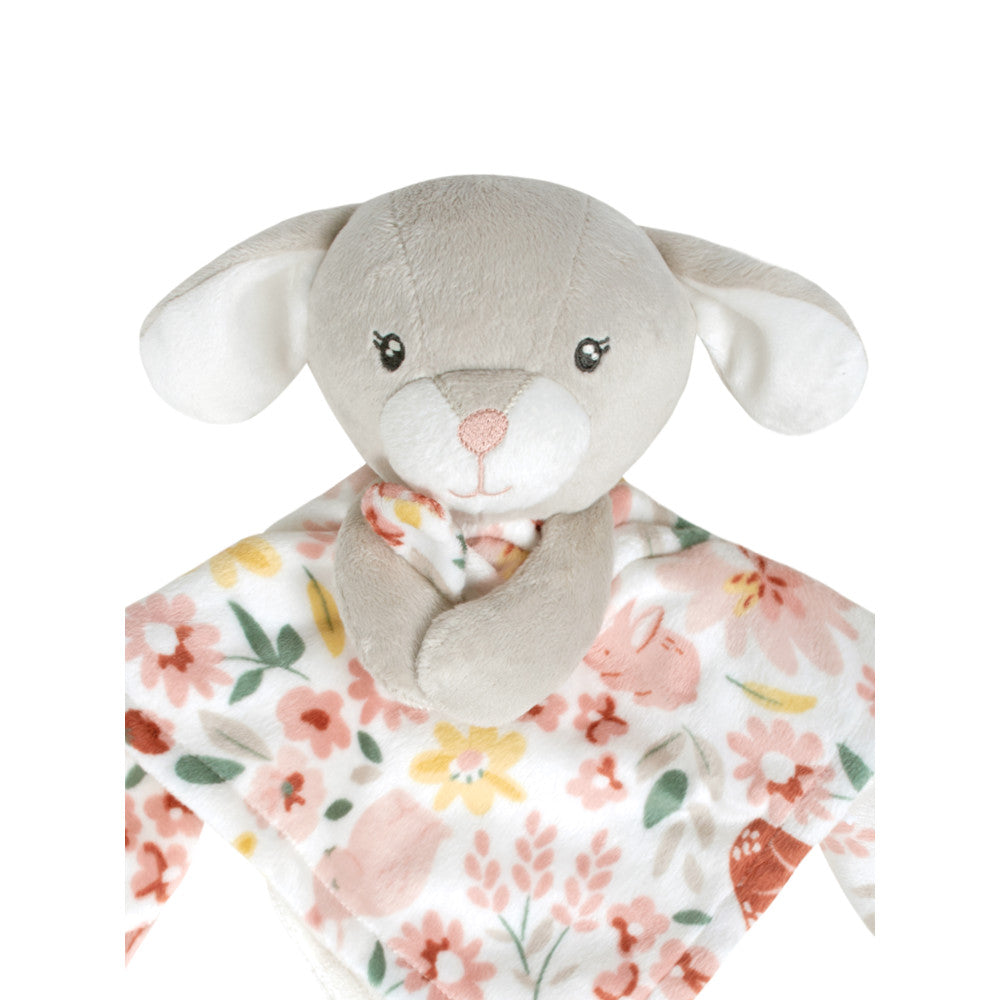 Modern Moments by Gerber Baby Girls Bunny Security Blanket, close-up detail 1