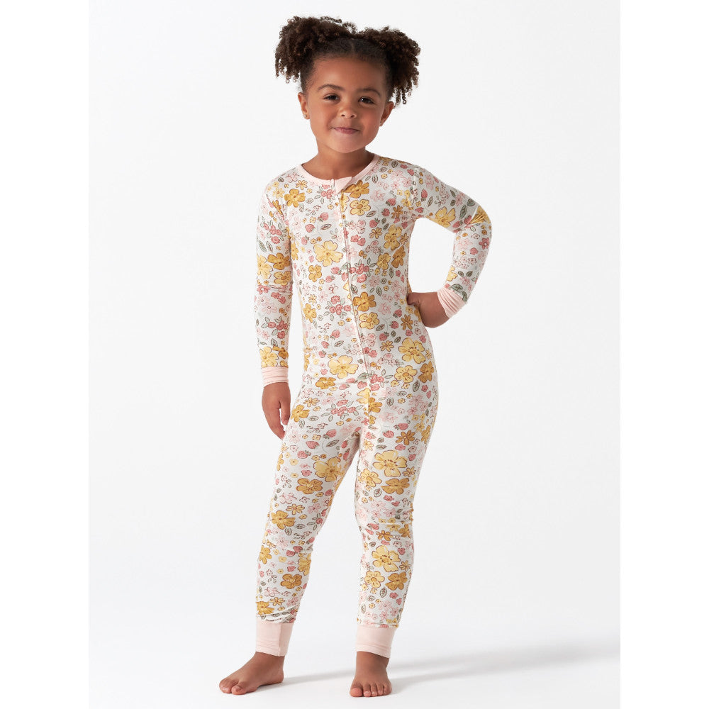 Modern Moments by Gerber Infant & Toddler Girls Pink Snug Fit Footless Coverall Pajamas