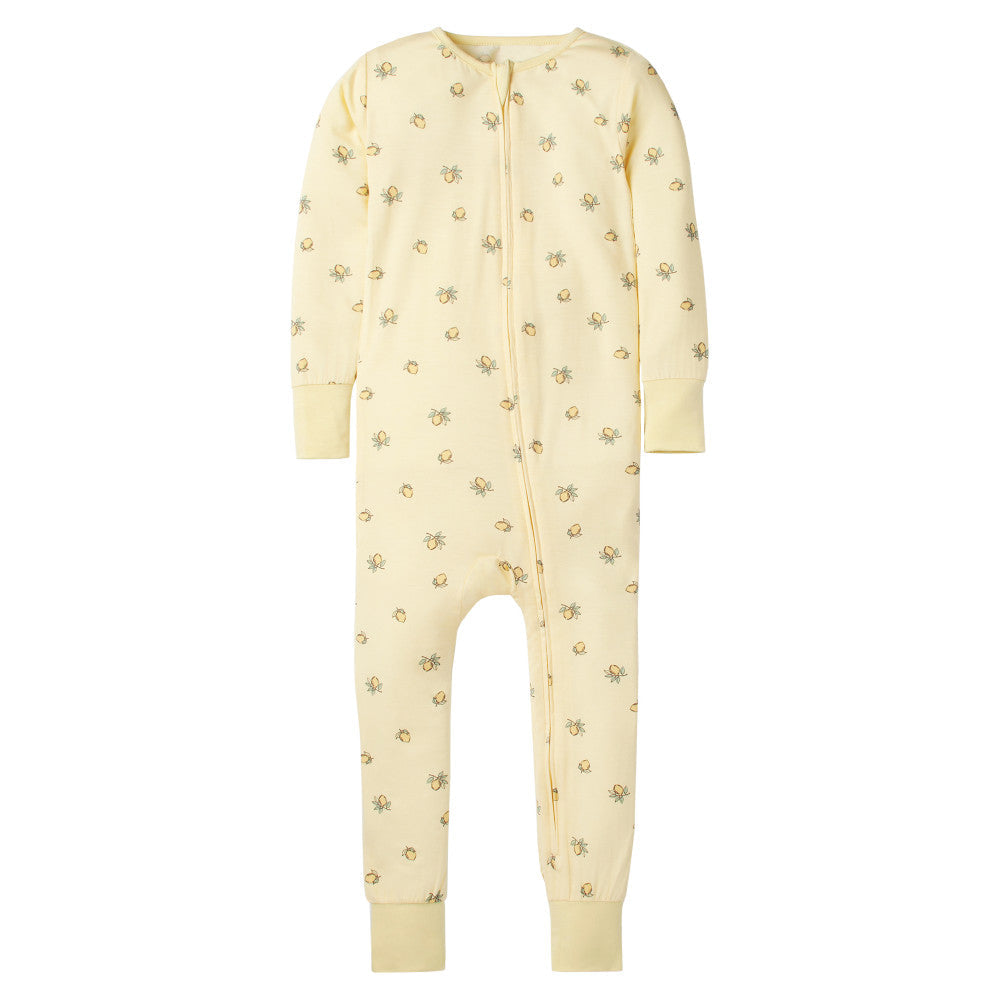 Modern Moments by Gerber Infant & Toddler Girls Yellow Snug Fit Footless Coverall Pajamas, additional view 1
