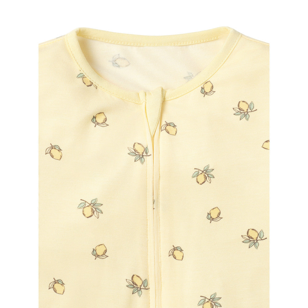 Modern Moments by Gerber Infant & Toddler Girls Yellow Snug Fit Footless Coverall Pajamas, close-up detail 1