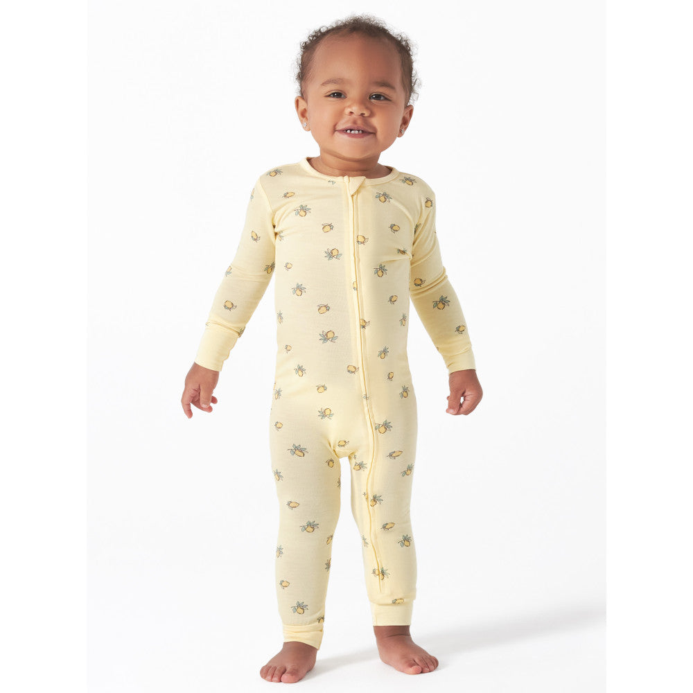 Modern Moments by Gerber Infant & Toddler Girls Yellow Snug Fit Footless Coverall Pajamas