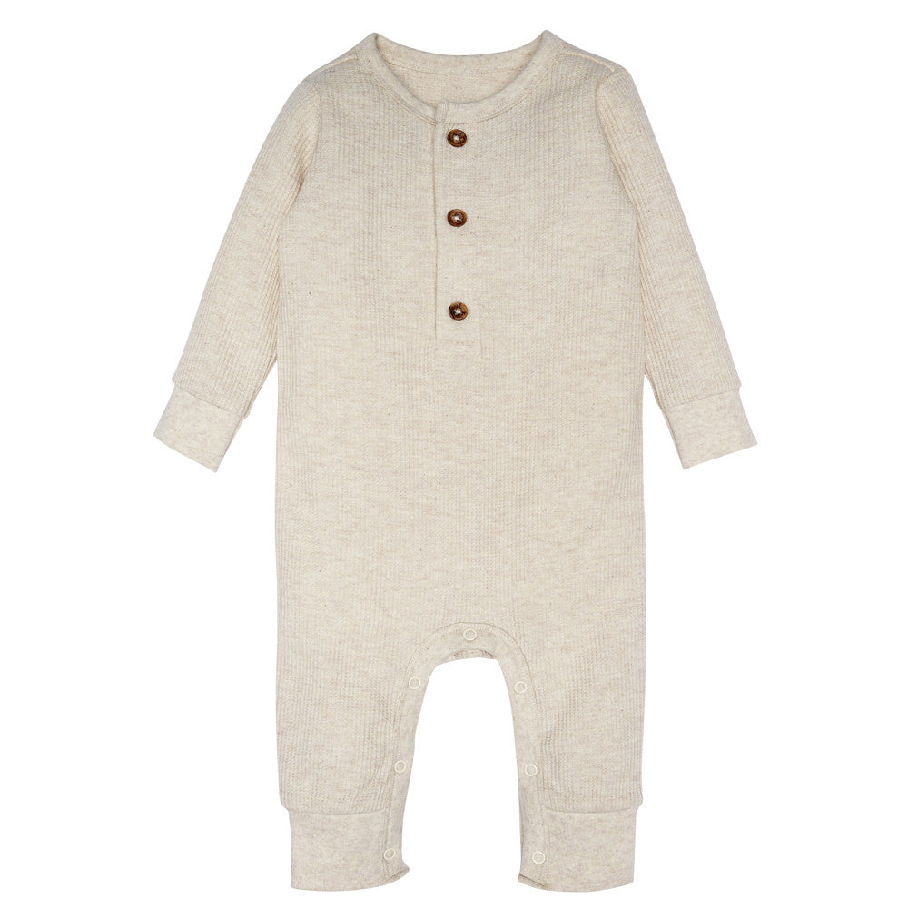 Modern Moments by Gerber 1 Pack Baby Girls Oatmeal Romper