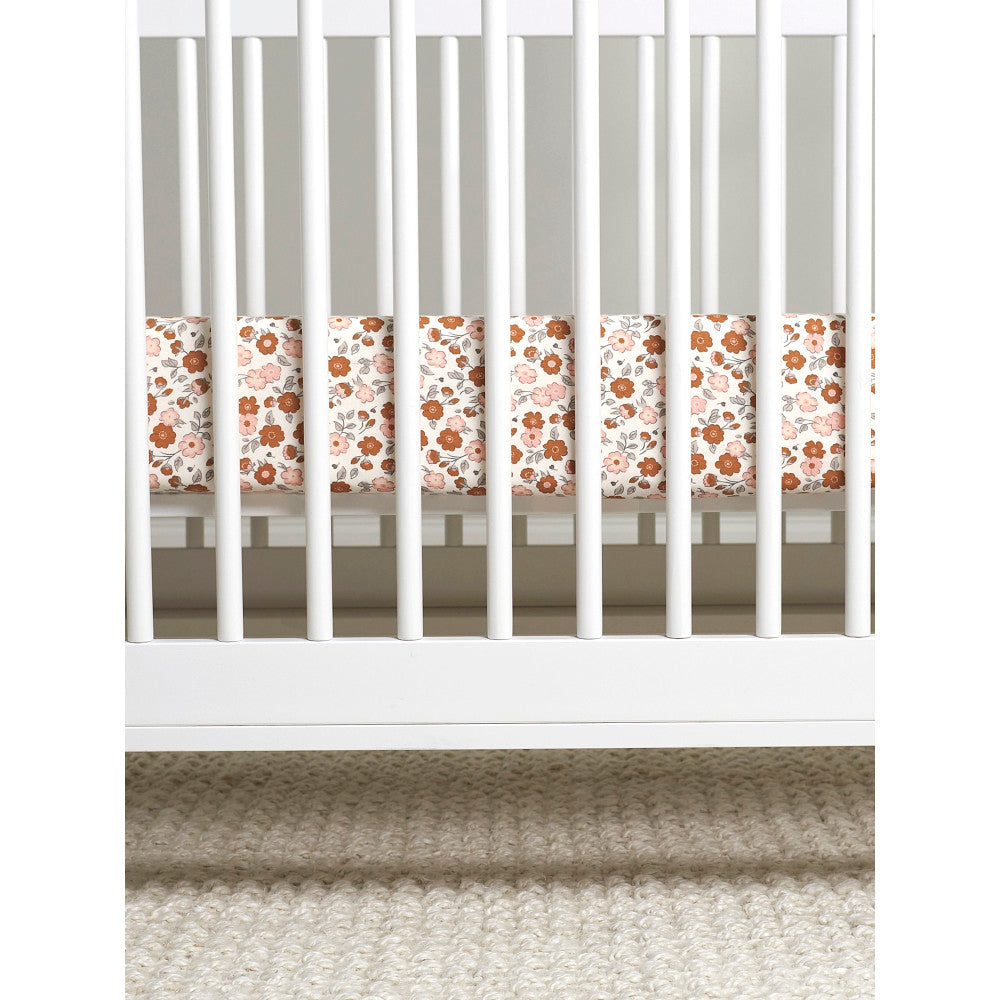 Modern Moments by Gerber Baby Girls Pink Fitted Crib Sheet, lifestyle photo 1