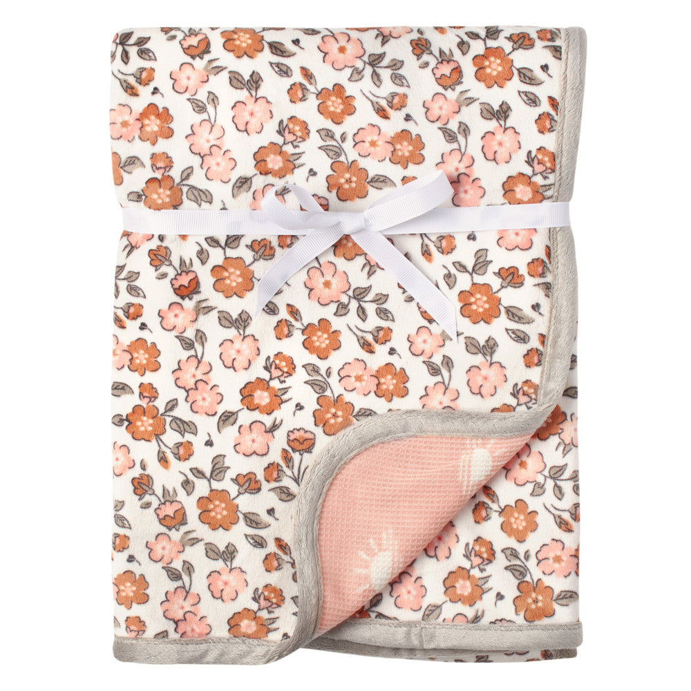 Modern Moments by Gerber Baby Girls Pink 2-Ply Printed Blanket