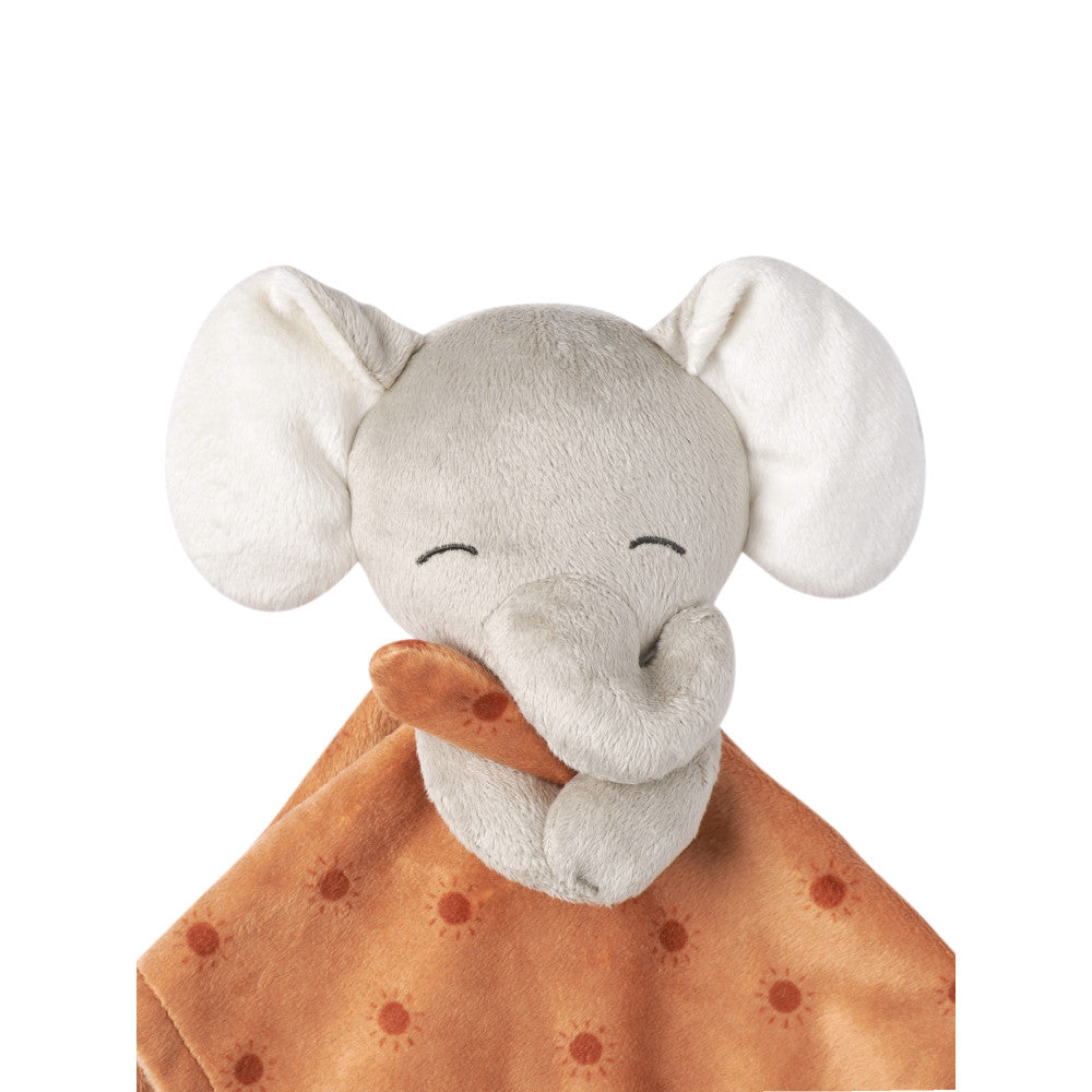 Modern Moments by Gerber Baby Neutral Orange Security Blanket, close-up detail 1