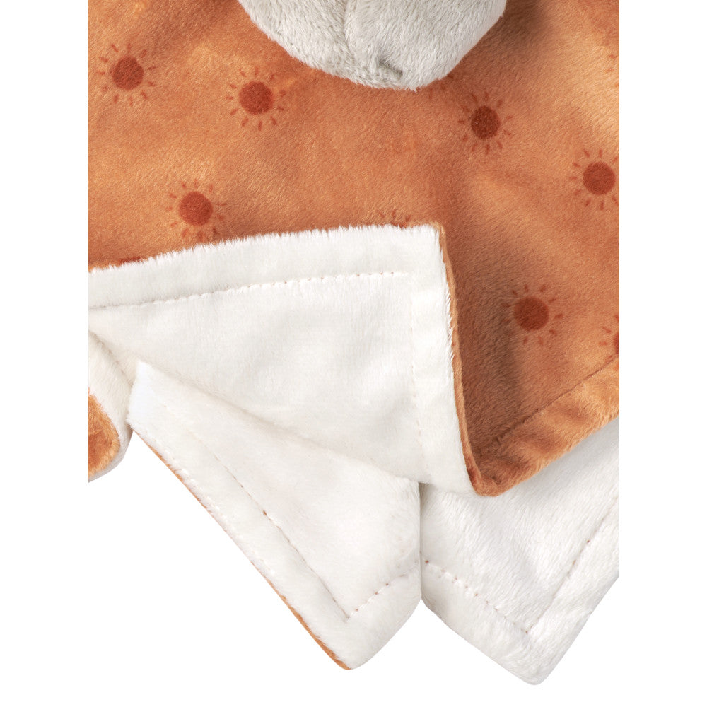 Modern Moments by Gerber Baby Neutral Orange Security Blanket, close-up detail 2