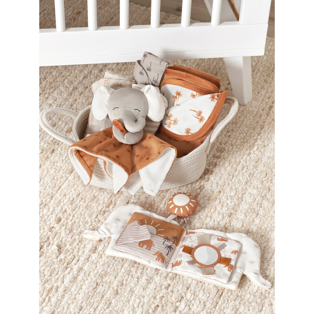 Modern Moments by Gerber Baby Neutral Orange Security Blanket, lifestyle photo 1