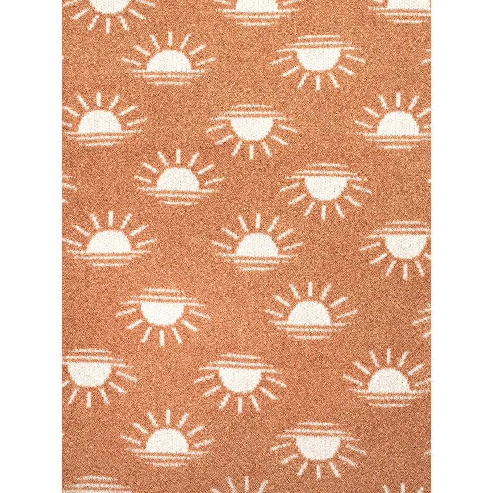 Modern Moments by Gerber Baby Neutral Orange Silky Mink Blanket, close-up detail 1