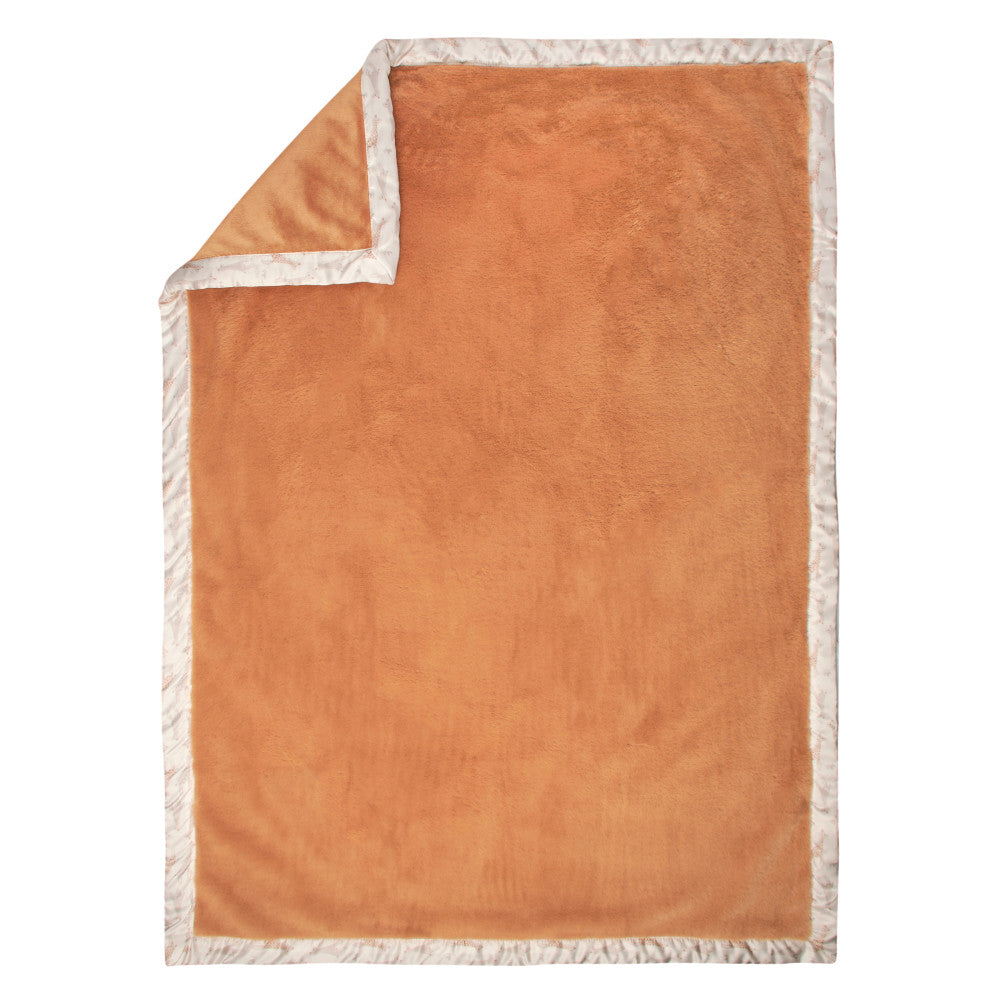 Modern Moments by Gerber Baby Neutral Orange Satin Trim Blanket, additional view 2