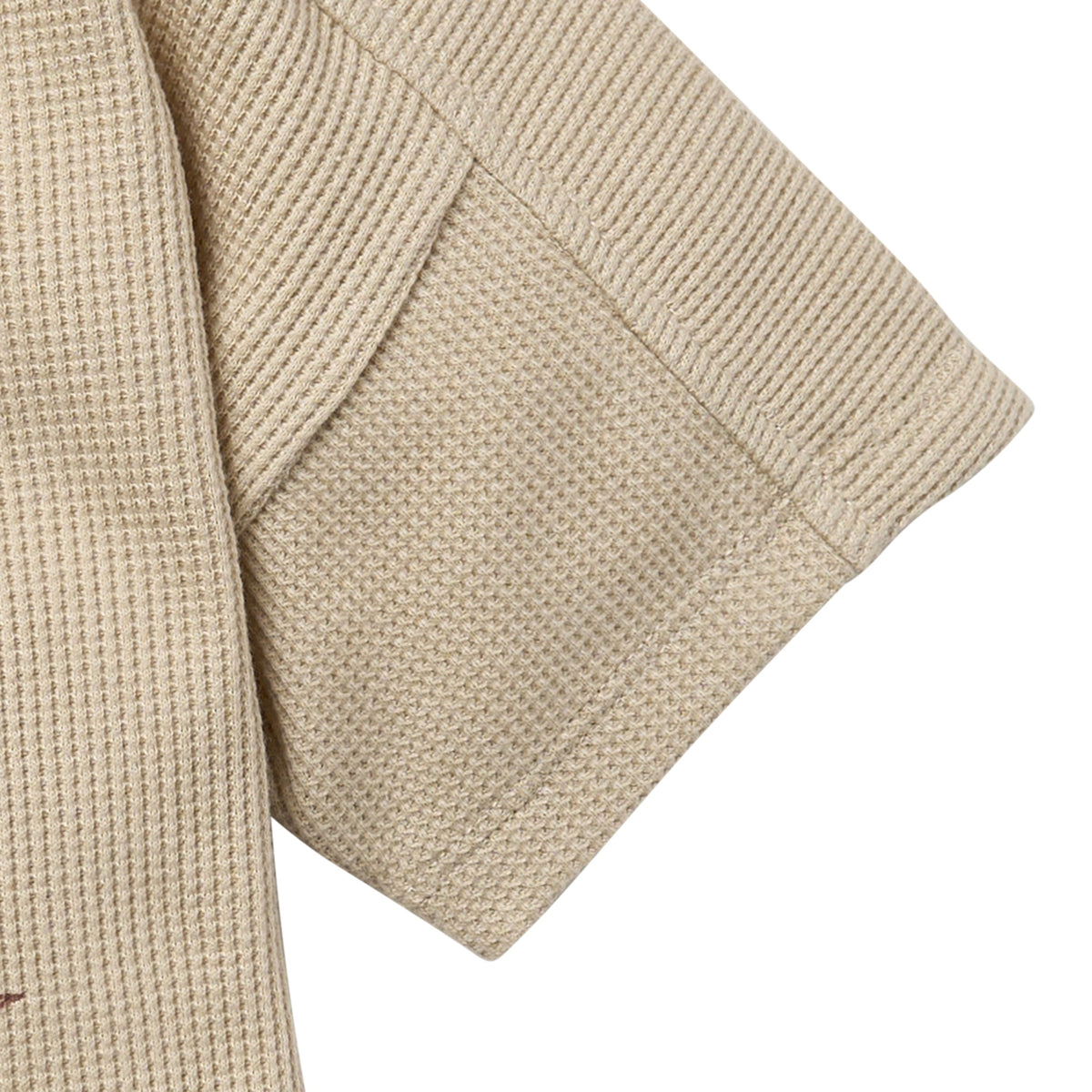 Infant & Toddler Boys Light Tan Box Shirt, close-up detail 2