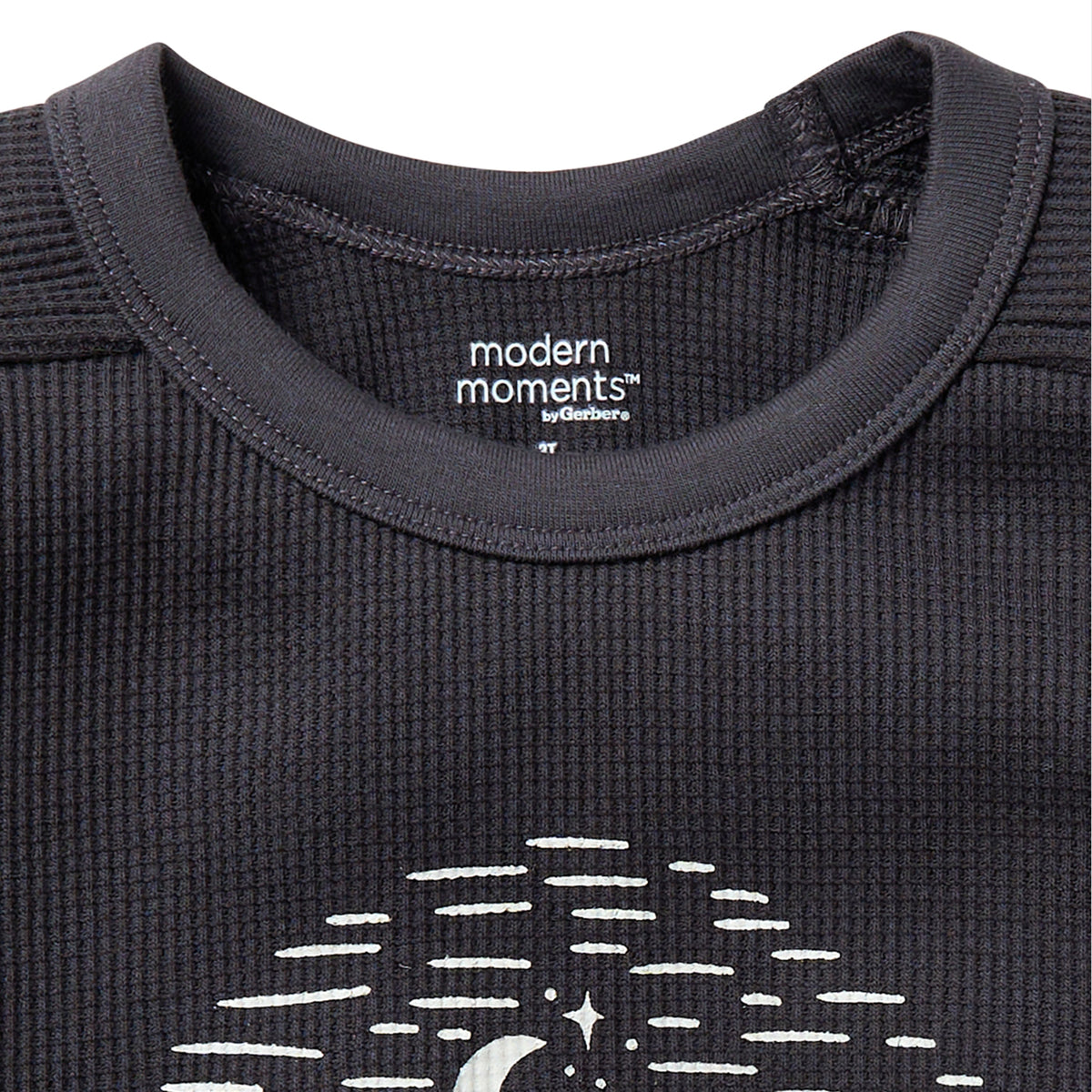 Infant & Toddler Boys Dark Grey Box Shirt, close-up detail 1