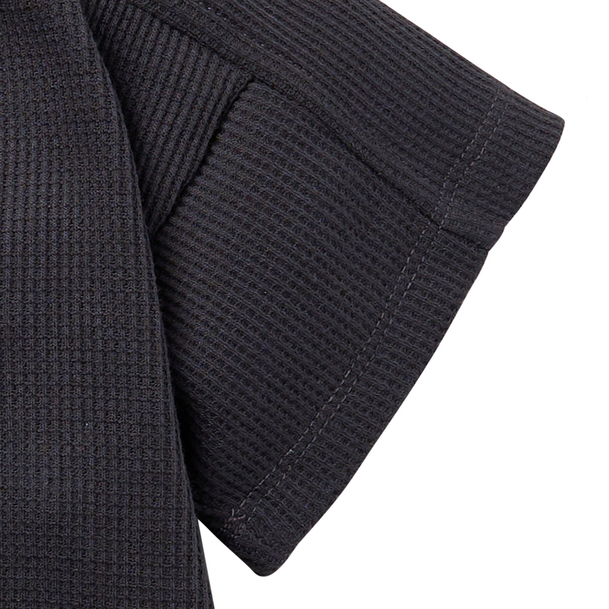 Infant & Toddler Boys Dark Grey Box Shirt, close-up detail 2
