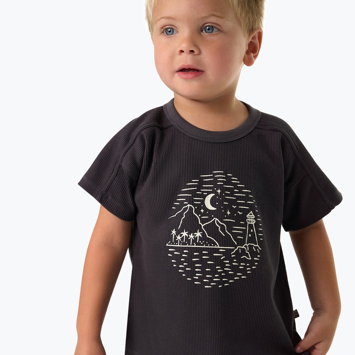 Infant & Toddler Boys Dark Grey Box Shirt