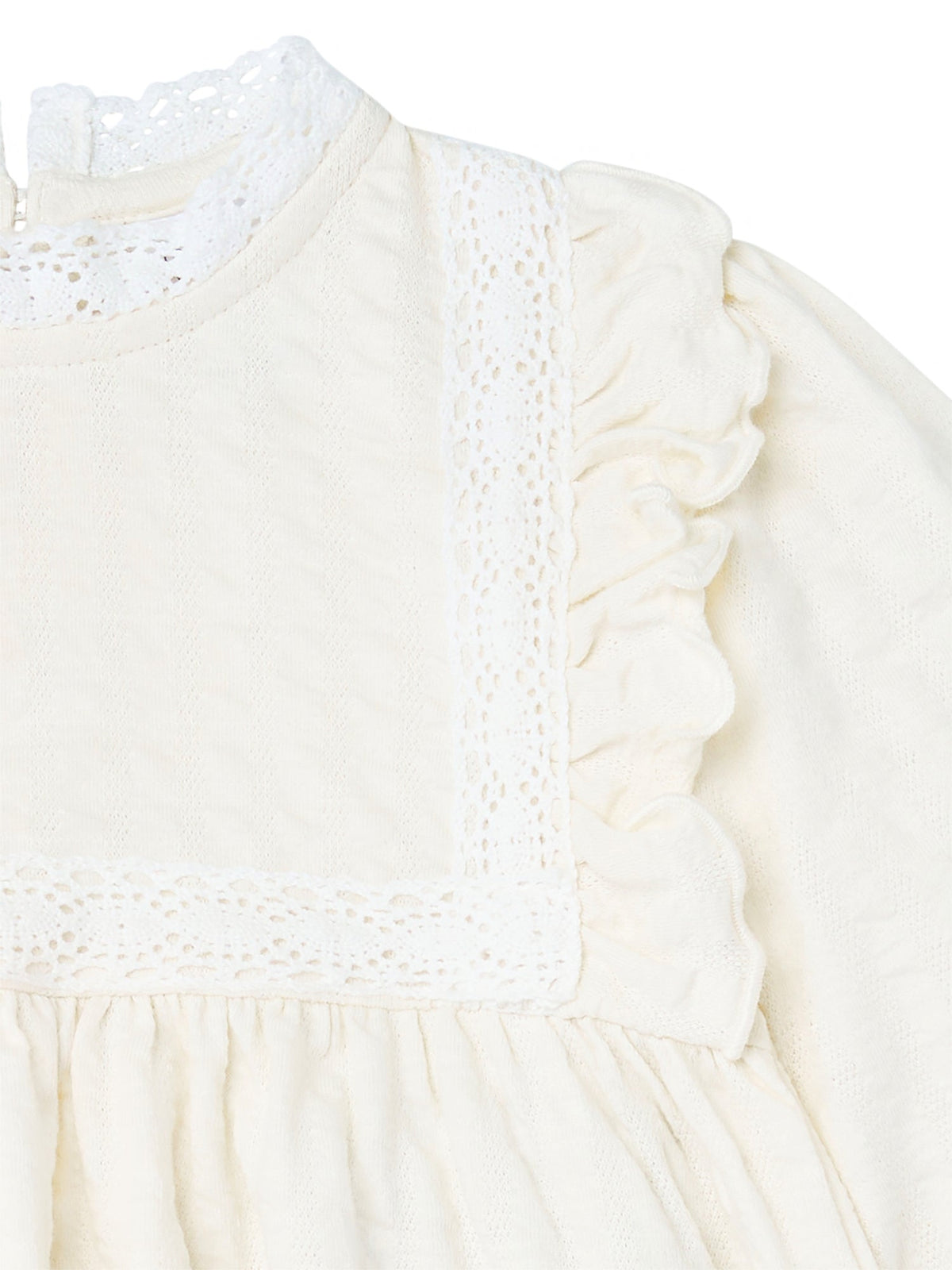 Infant & Toddler Girls Cream Dress-Gerber Childrenswear Wholesale