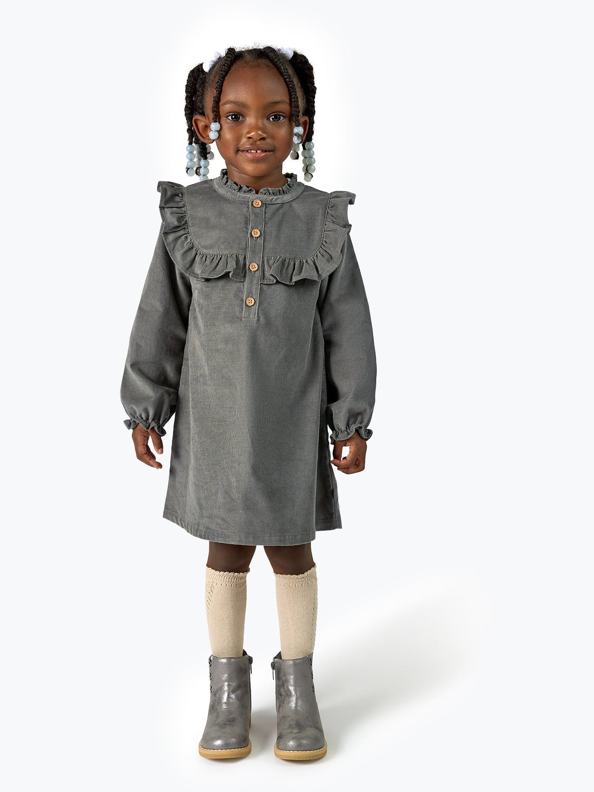 Infant & Toddler Girls Castro Gray Dress-Gerber Childrenswear Wholesale