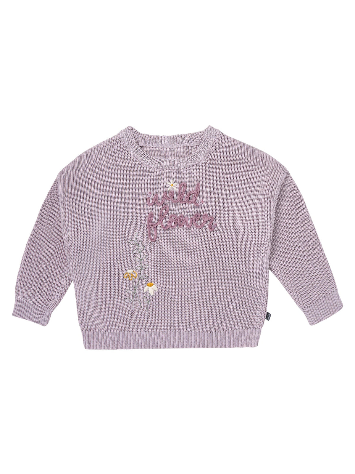 Infant & Toddler Girls Light Purple Embroidered Sweater-Gerber Childrenswear Wholesale