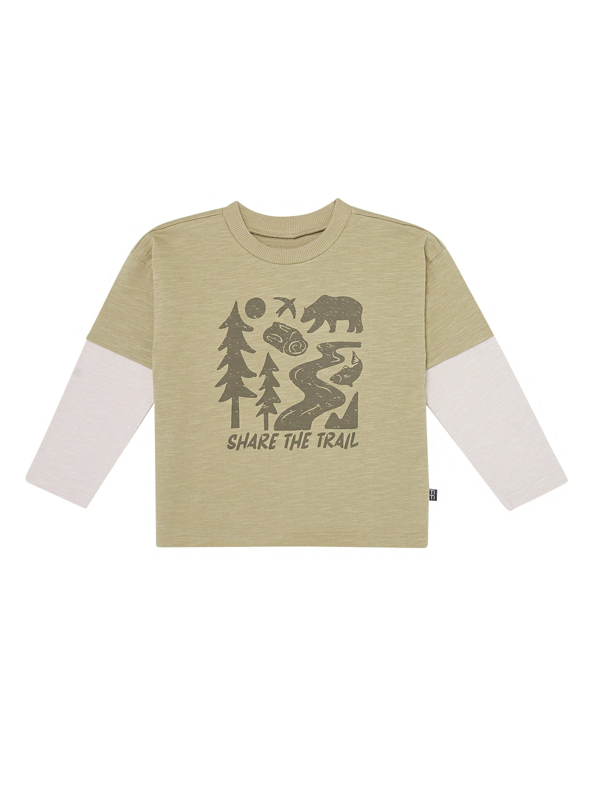Infant & Toddler Boys Blue-Gray Graphic Long Sleeve T-Shirt-Gerber Childrenswear Wholesale