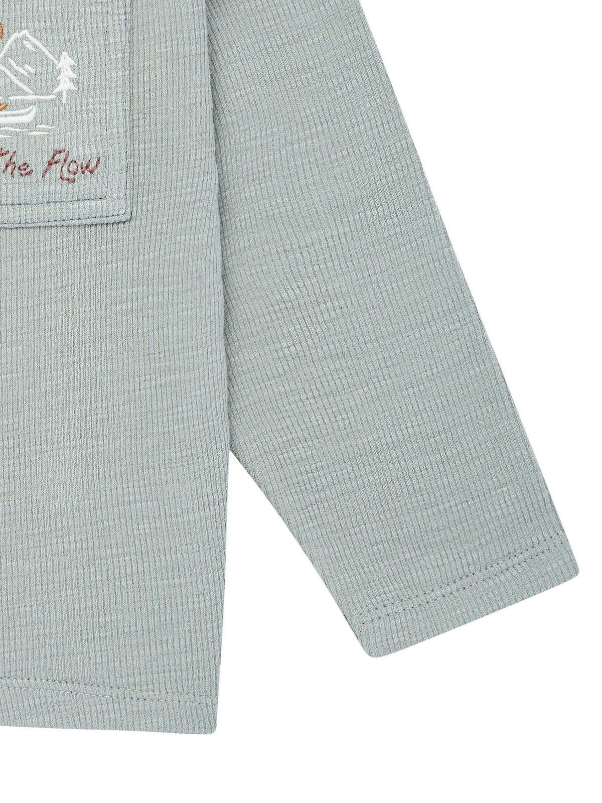 Infant & Toddler Boys Blue-Gray Drop Shoulder Long Sleeve T-Shirt-Gerber Childrenswear Wholesale