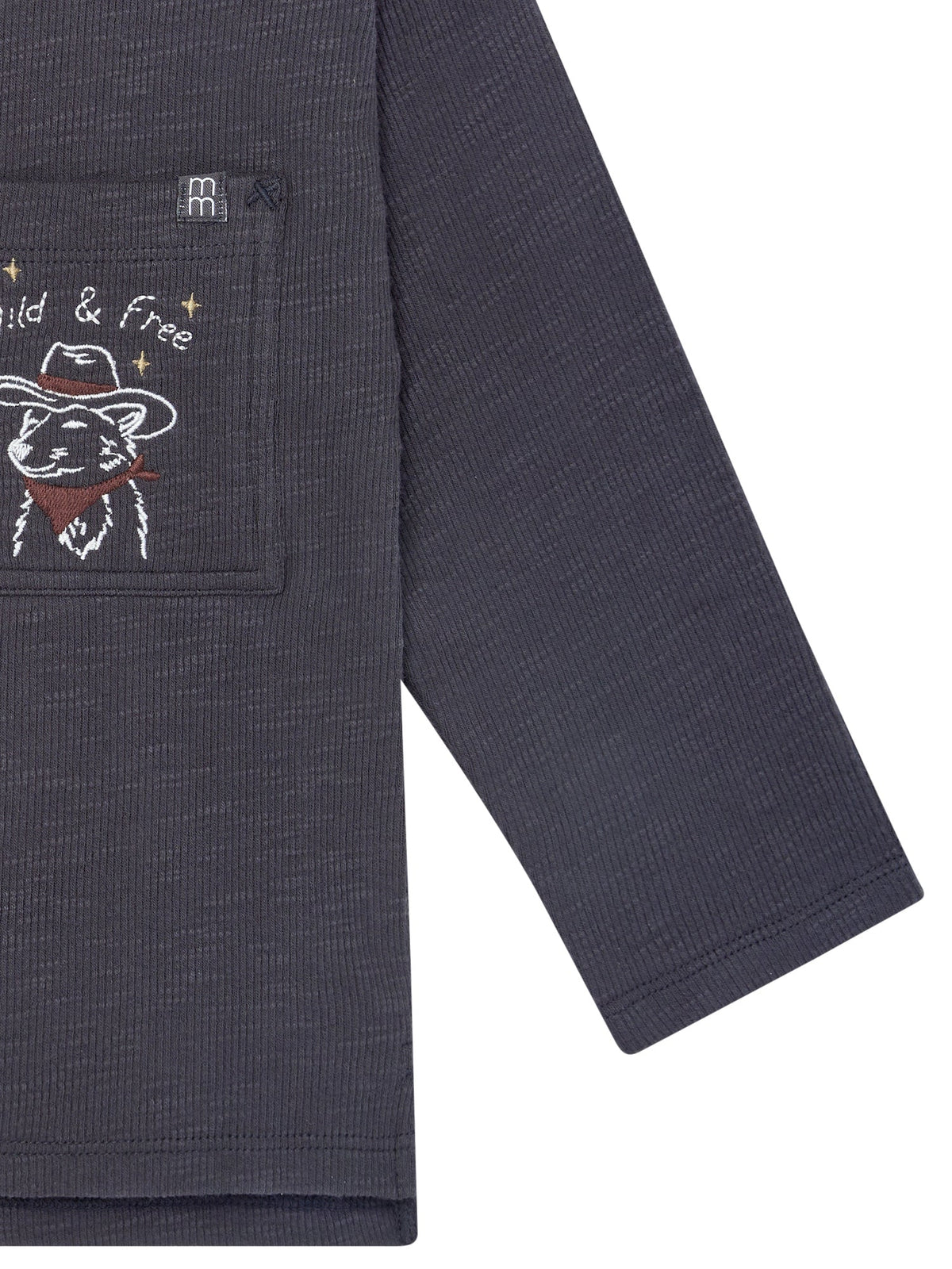 Infant & Toddler Boys Dark Gray Drop Shoulder Long Sleeve T-Shirt-Gerber Childrenswear Wholesale